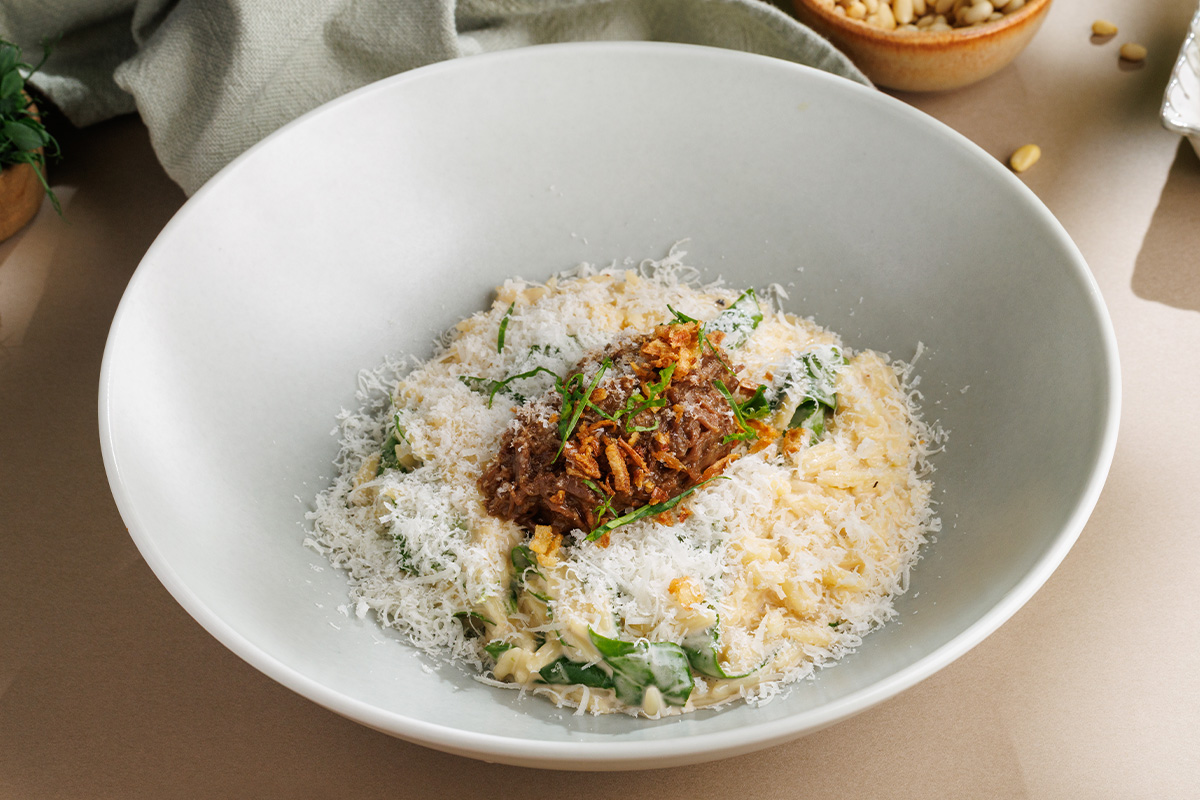 Ризо с рваной говядиной