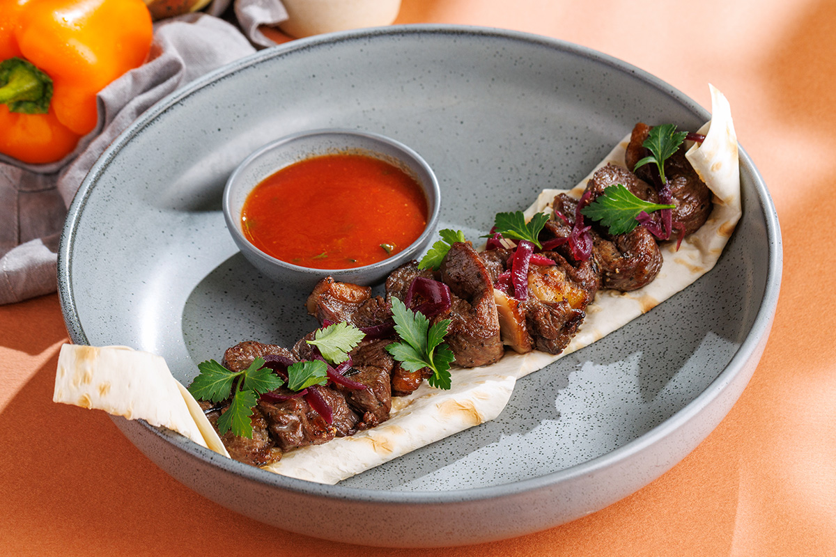 Шашлык из мраморной говядины