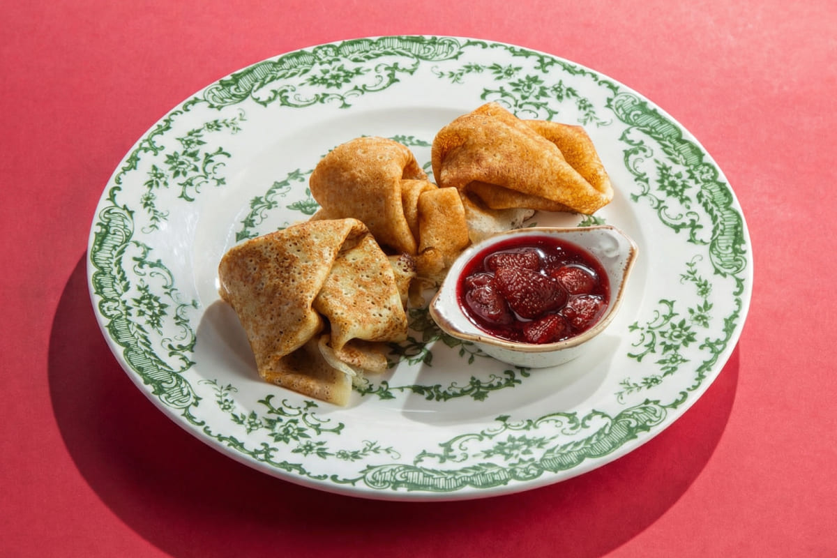 Блины с клубничным вареньем (3 шт.)