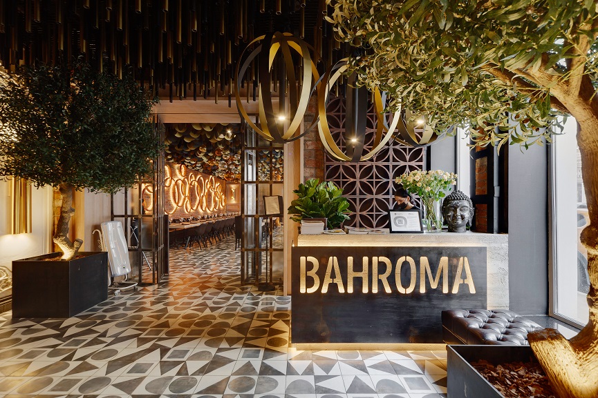 Интерьер ресторана BAHROMA, Большой пр., 30 ПС
