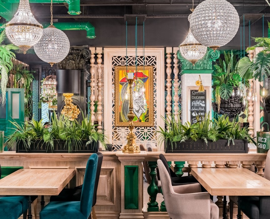 Интерьер ресторана BAHROMA, Савушкина ул., 141 А