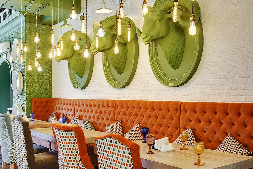 Интерьер ресторана BAHROMA, Просвещения пр., 48