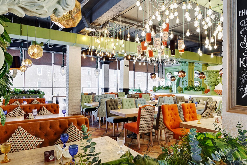 Интерьер ресторана BAHROMA, Просвещения пр., 48