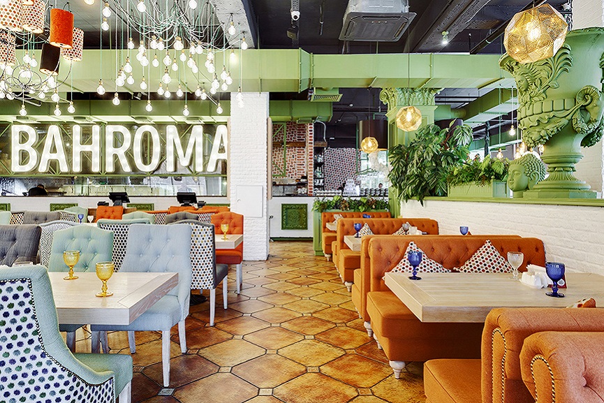 Интерьер ресторана BAHROMA, Просвещения пр., 48